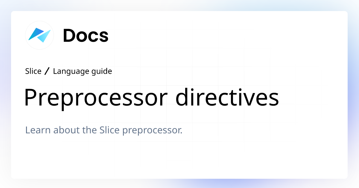 Preprocessor directives | IceRPC Docs