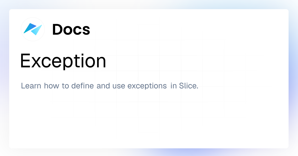 Exception | IceRPC Docs