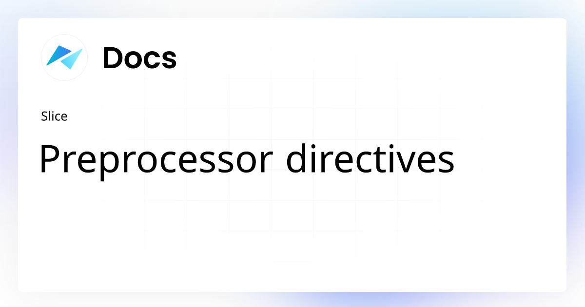 Preprocessor directives | IceRPC Docs